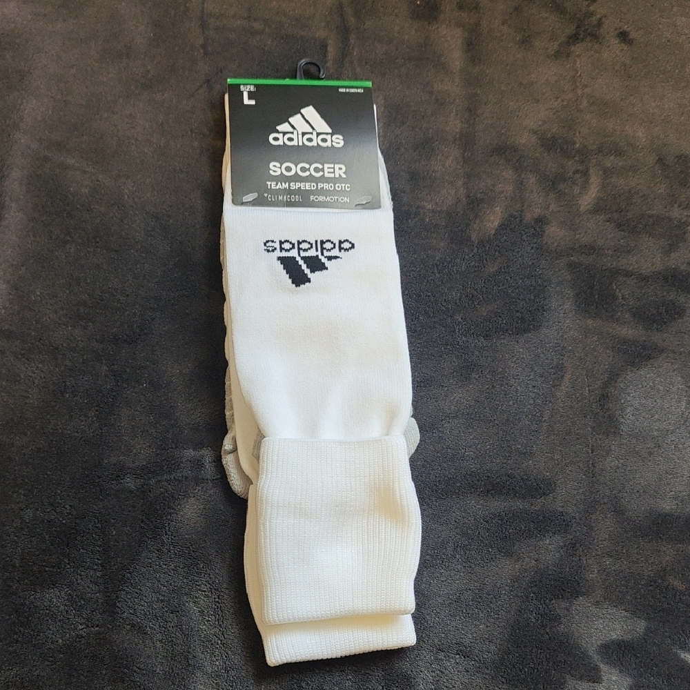 adidas White Soccer Athletic Socks